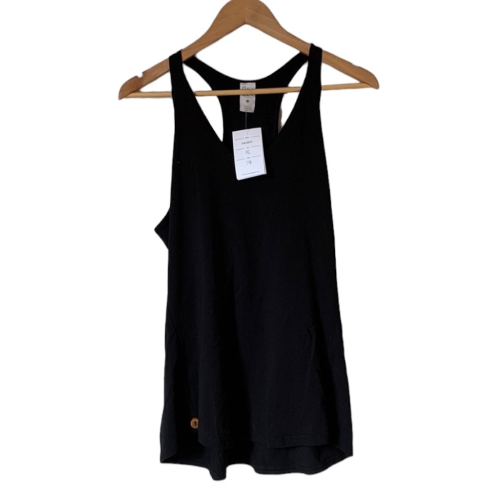 Nwt Made in Canada Black Bamboo Tank Top Size XL